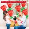 6 Pcs Red Rose Balloons,37 Inch Giant Rose Foil Balloons Rose Shaped Balloons,Red Rose Flower Balloon Valentines Day Balloon for Birthday Wedding Valentines Day Flower Theme Party Decoration